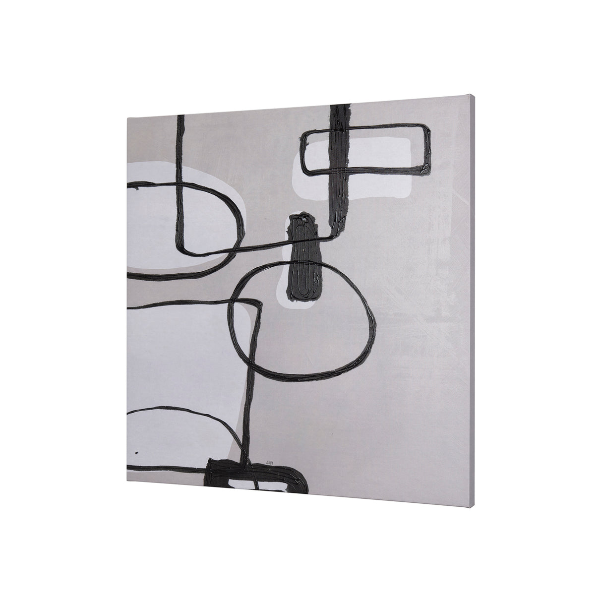 Neutral Shapes II by Mercana Studio a Hand Embellished Textured Canvas from Mercana - Luna Furniture