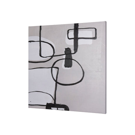 Neutral Shapes II by Mercana Studio a Hand Embellished Textured Canvas from Mercana - Luna Furniture