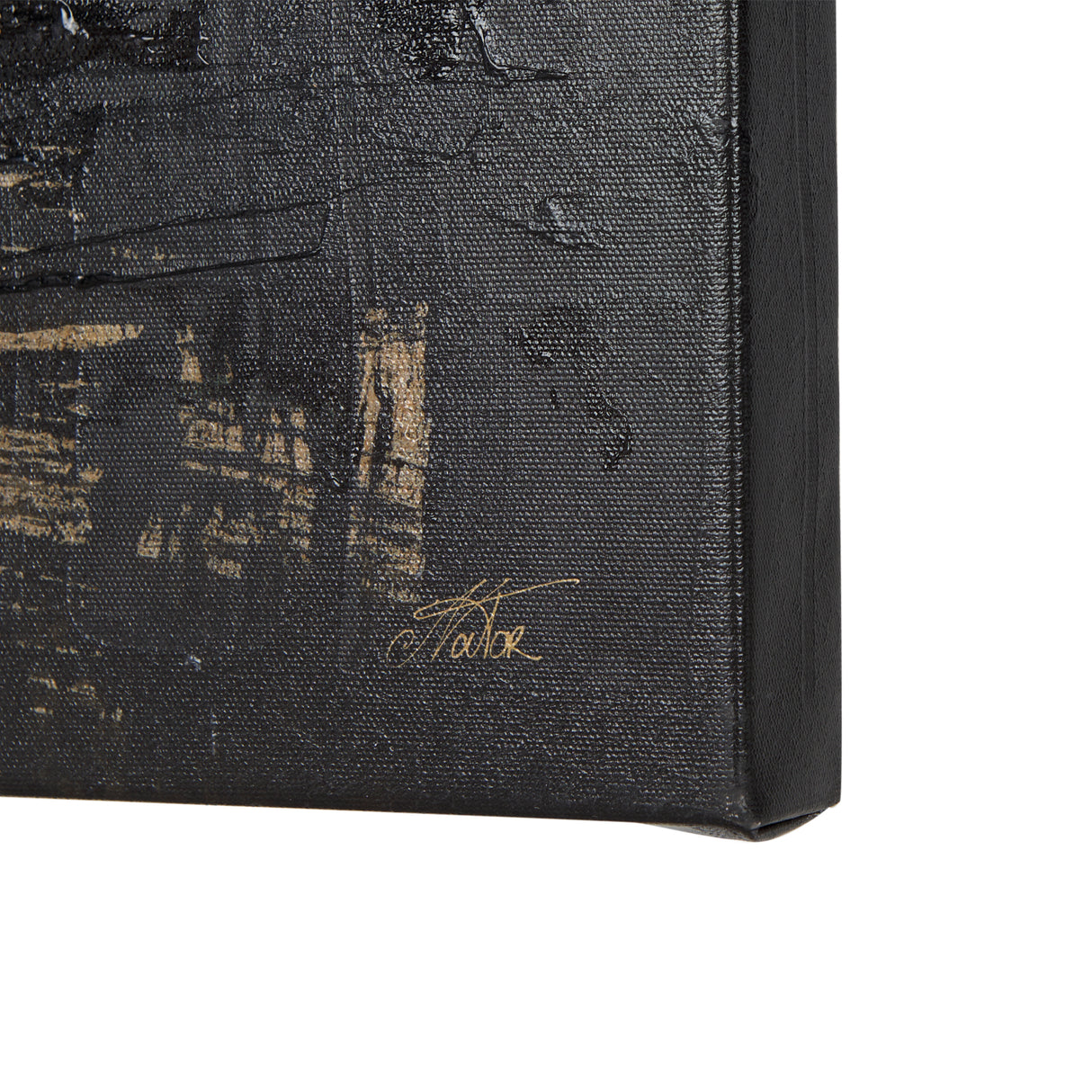 Silver and gold inspiration I by Mercana Studio a Hand Embellished Textured Canvas from Mercana - Luna Furniture