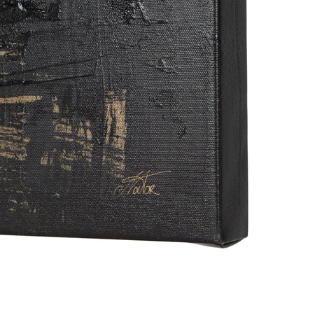 Silver and gold inspiration I by Mercana Studio a Hand Embellished Textured Canvas from Mercana - Luna Furniture
