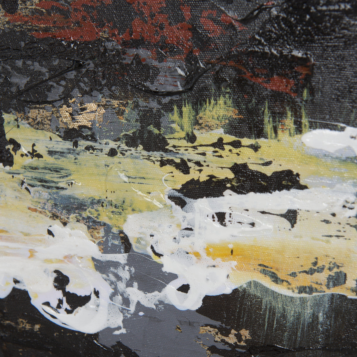 Silver and gold inspiration I by Mercana Studio a Hand Embellished Textured Canvas from Mercana - Luna Furniture