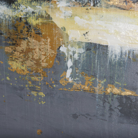 Silver and gold inspiration I by Mercana Studio a Hand Embellished Textured Canvas from Mercana - Luna Furniture