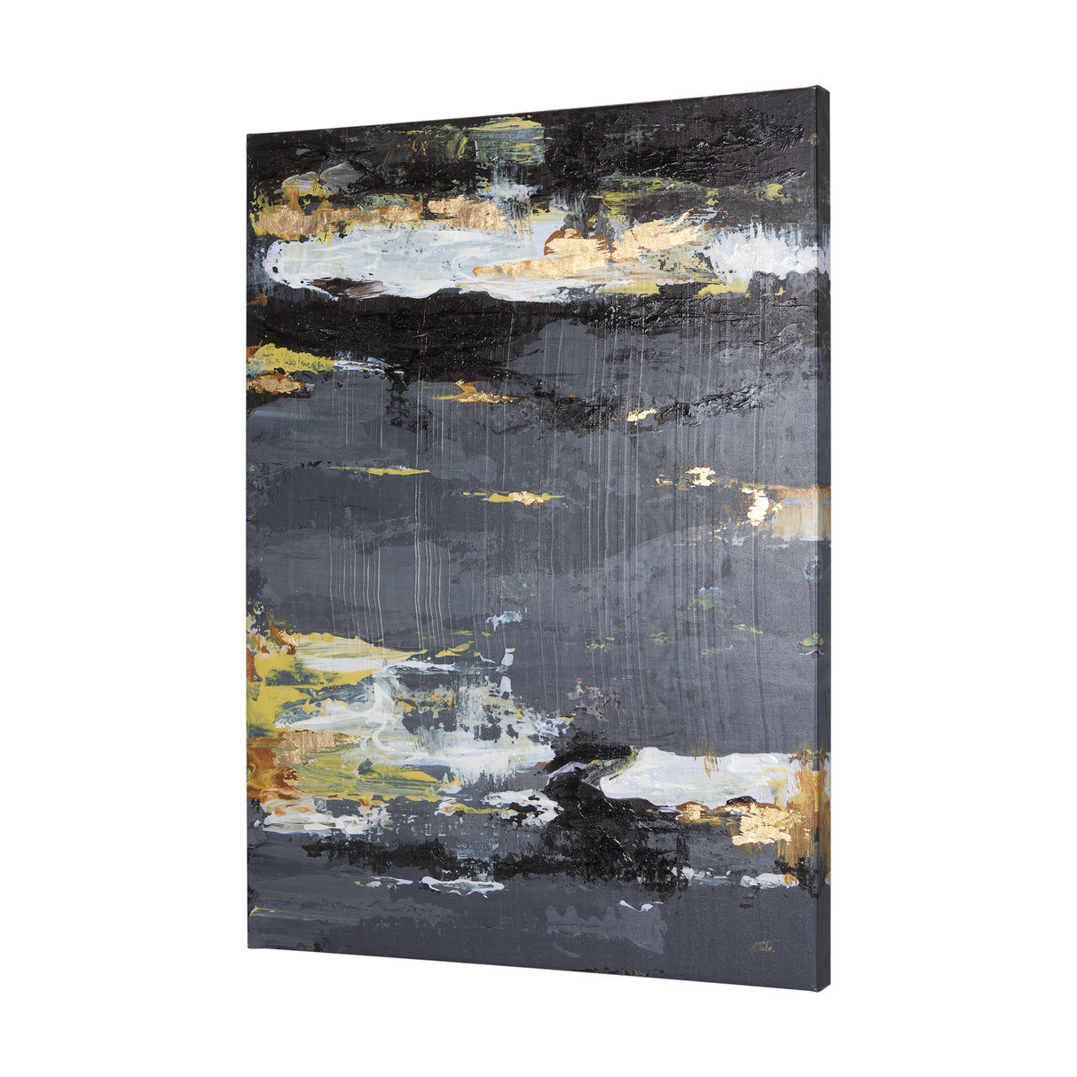 Silver and gold inspiration III by Mercana Studio a Hand Embellished Textured Canvas from Mercana - Luna Furniture