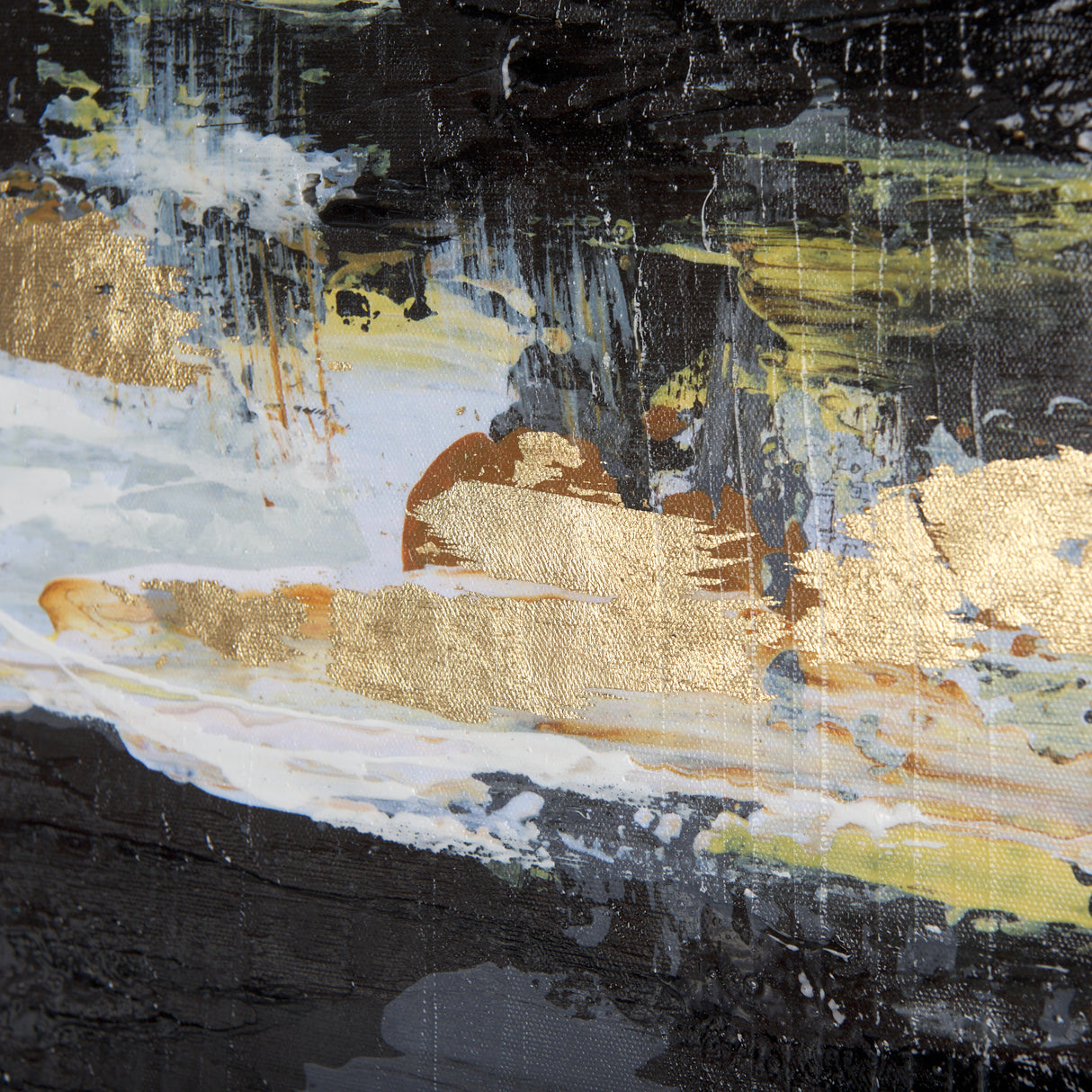Silver and gold inspiration III by Mercana Studio a Hand Embellished Textured Canvas from Mercana - Luna Furniture