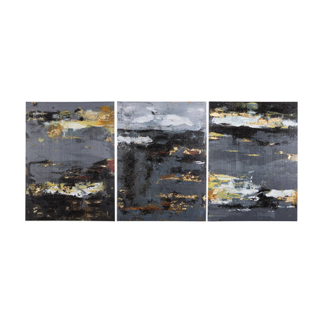 Silver and gold inspiration III by Mercana Studio a Hand Embellished Textured Canvas from Mercana - Luna Furniture