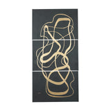 Free Lines Dark Green by Mercana Studio a Hand Embellished Textured Canvas from Mercana - Luna Furniture