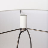 Tao 20.0L x 20.0W x 33.0H Cream Base W/White Shade Table Lamp from Mercana - Luna Furniture