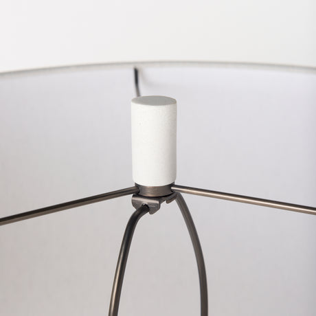 Tao 20.0L x 20.0W x 33.0H Cream Base W/White Shade Table Lamp from Mercana - Luna Furniture