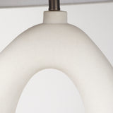 Tao 20.0L x 20.0W x 33.0H Cream Base W/White Shade Table Lamp from Mercana - Luna Furniture