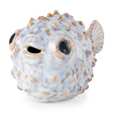 Spike I (Small) 8L x 4W Off-White Ceramic Puffer Fish from Mercana - Luna Furniture