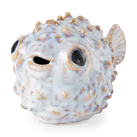Spike I (Small) 8L x 4W Off-White Ceramic Puffer Fish from Mercana - Luna Furniture
