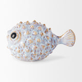 Spike I (Small) 8L x 4W Off-White Ceramic Puffer Fish from Mercana - Luna Furniture