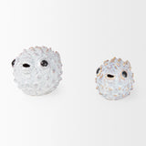 Spike I (Small) 8L x 4W Off-White Ceramic Puffer Fish from Mercana - Luna Furniture