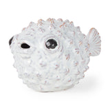 Spike II (Large) 10L x 6W Off-White Ceramic Puffer Fish from Mercana - Luna Furniture