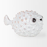 Spike II (Large) 10L x 6W Off-White Ceramic Puffer Fish from Mercana - Luna Furniture