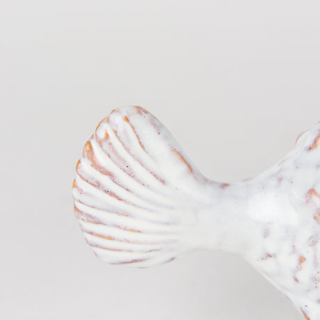 Spike II (Large) 10L x 6W Off-White Ceramic Puffer Fish from Mercana - Luna Furniture