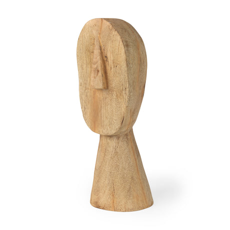 Ivan Large Wooden Head Sculpture from Mercana - Luna Furniture