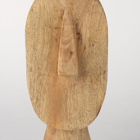 Ivan Large Wooden Head Sculpture from Mercana - Luna Furniture