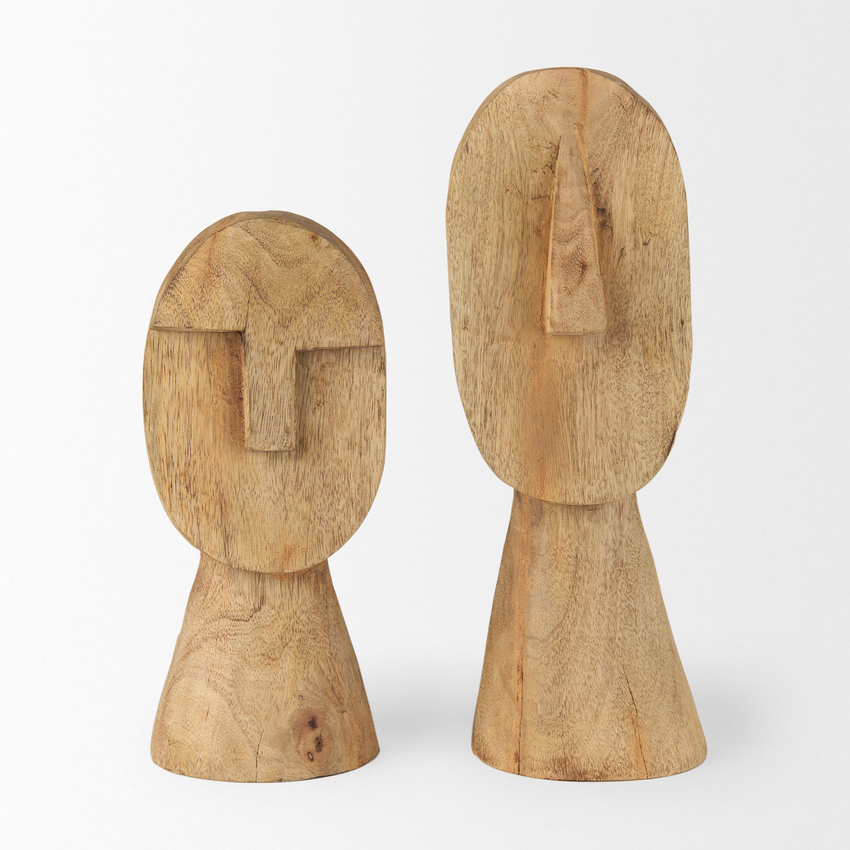 Ivan Large Wooden Head Sculpture from Mercana - Luna Furniture