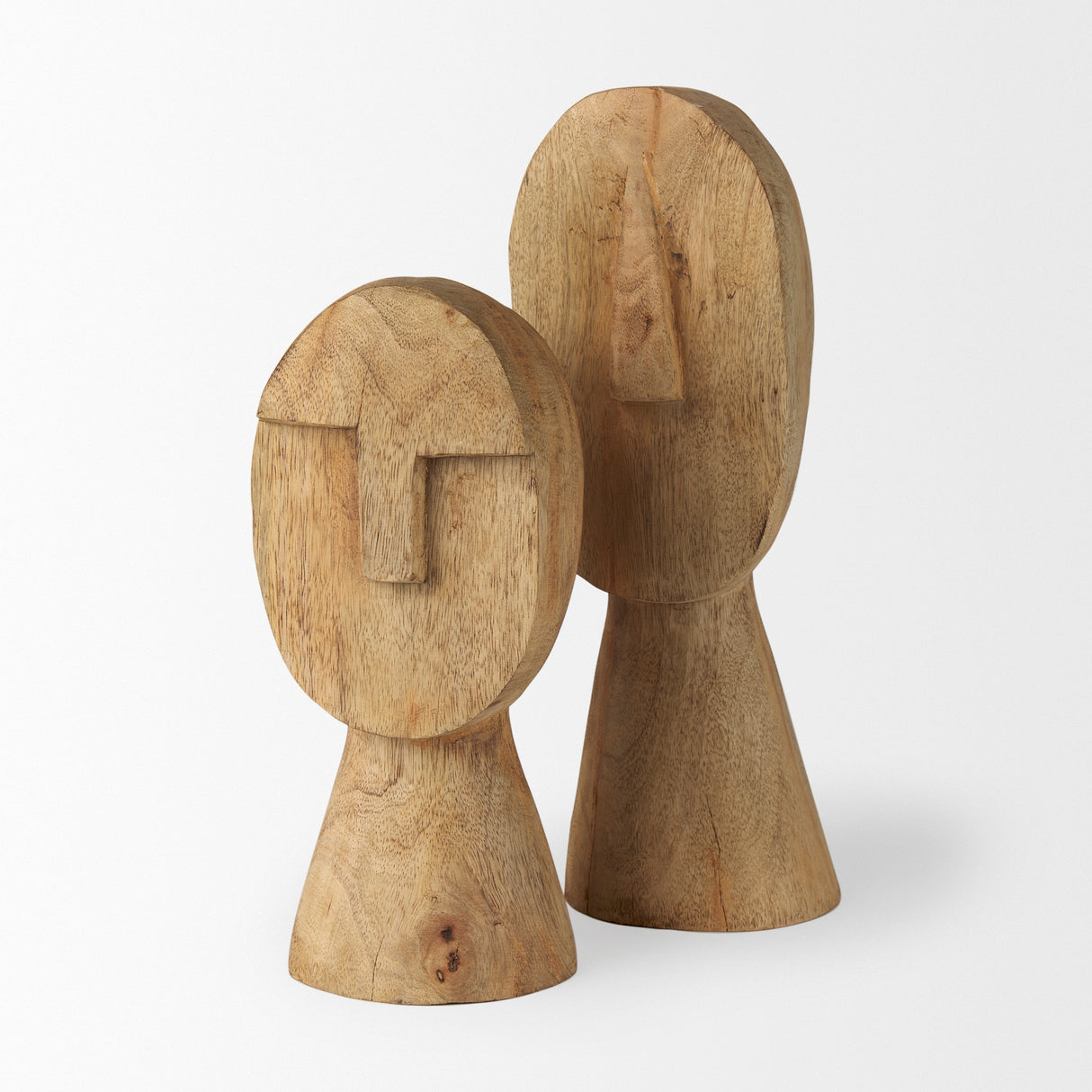 Ivan Large Wooden Head Sculpture from Mercana - Luna Furniture