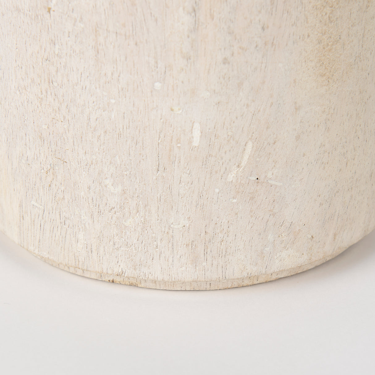 Knox Short White-Wash Wood Decorative Object from Mercana - Luna Furniture