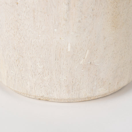 Knox Short White-Wash Wood Decorative Object from Mercana - Luna Furniture