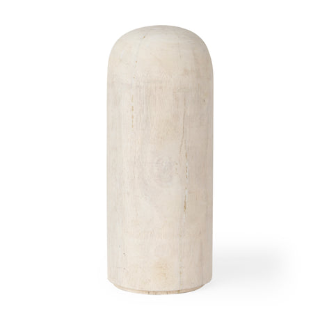 Knox Tall White-Wash Wood Decorative Object from Mercana - Luna Furniture