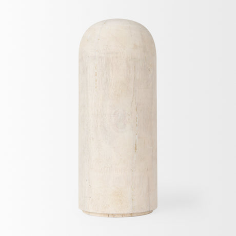 Knox Tall White-Wash Wood Decorative Object from Mercana - Luna Furniture