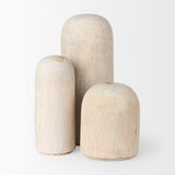 Knox Medium White-Wash Wood Decorative Object from Mercana - Luna Furniture
