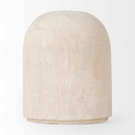 Knox Short White-Wash Wood Decorative Object from Mercana - Luna Furniture
