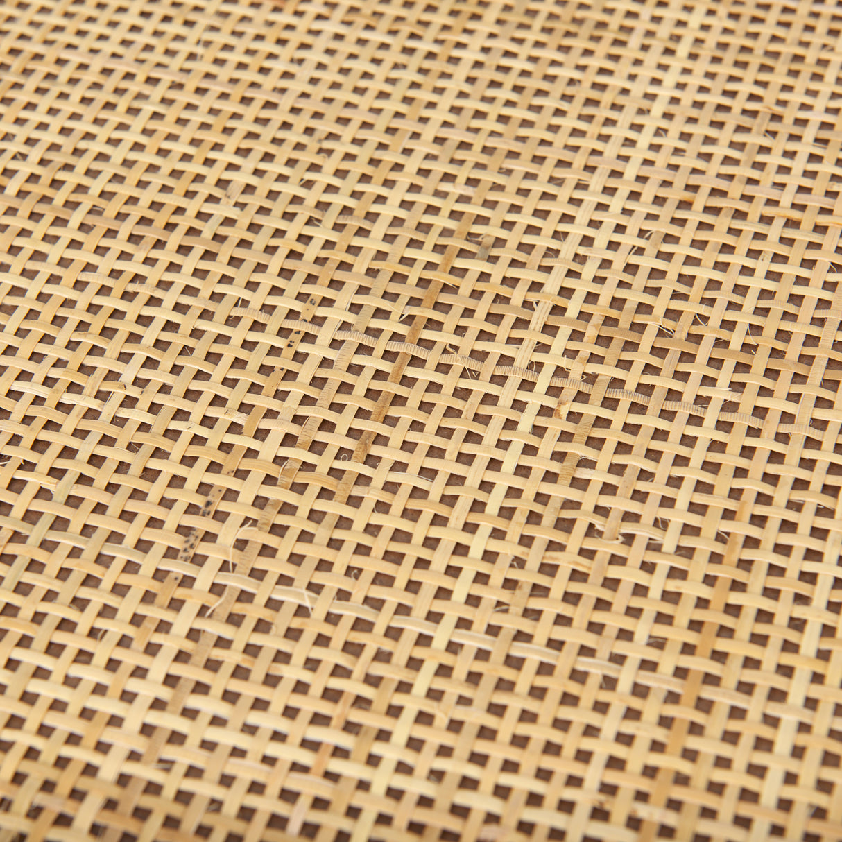 Silas Cane and Medium Brown Wood Round Tray from Mercana - Luna Furniture