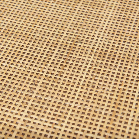 Silas Cane and Medium Brown Wood Round Tray from Mercana - Luna Furniture