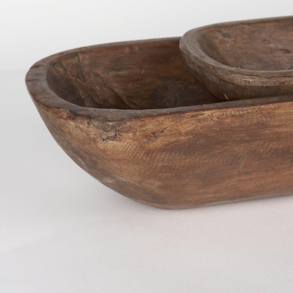 Athena Set of 2 Extra Large Medium Brown Reclaimed Wood Trays from Mercana - Luna Furniture