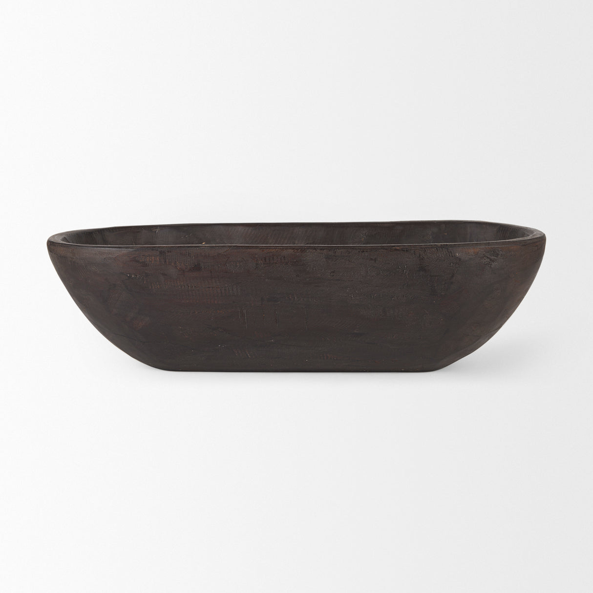 Athena Extra Large Oblong Black-Brown Reclaimed Wood Bowl from Mercana - Luna Furniture