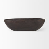 Athena Extra Large Oblong Black-Brown Reclaimed Wood Bowl from Mercana - Luna Furniture