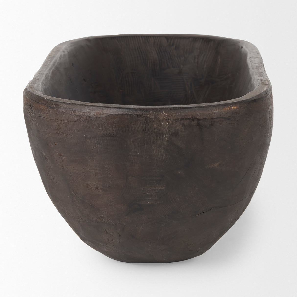 Athena Extra Large Oblong Black-Brown Reclaimed Wood Bowl from Mercana - Luna Furniture