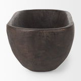 Athena Extra Large Oblong Black-Brown Reclaimed Wood Bowl from Mercana - Luna Furniture