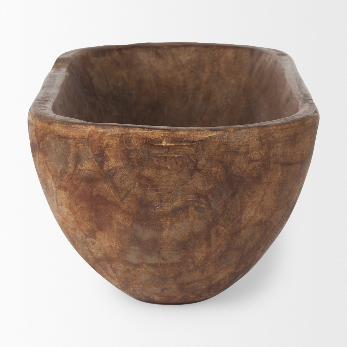 Athena Extra Large Oblong Medium Brown Reclaimed Wood Bowl from Mercana - Luna Furniture