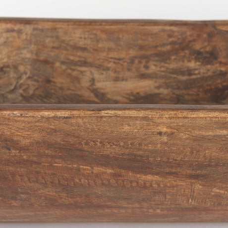 Athena Extra Large Oblong Medium Brown Reclaimed Wood Bowl from Mercana - Luna Furniture