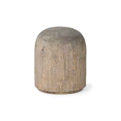 Knox Short Gray-Wash Wood Decorative Object from Mercana - Luna Furniture