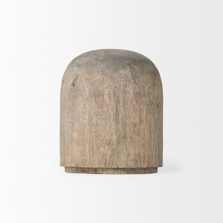 Knox Short Gray-Wash Wood Decorative Object from Mercana - Luna Furniture