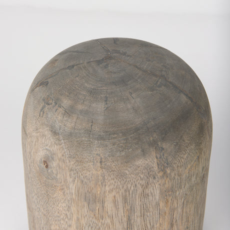 Knox Short Gray-Wash Wood Decorative Object from Mercana - Luna Furniture