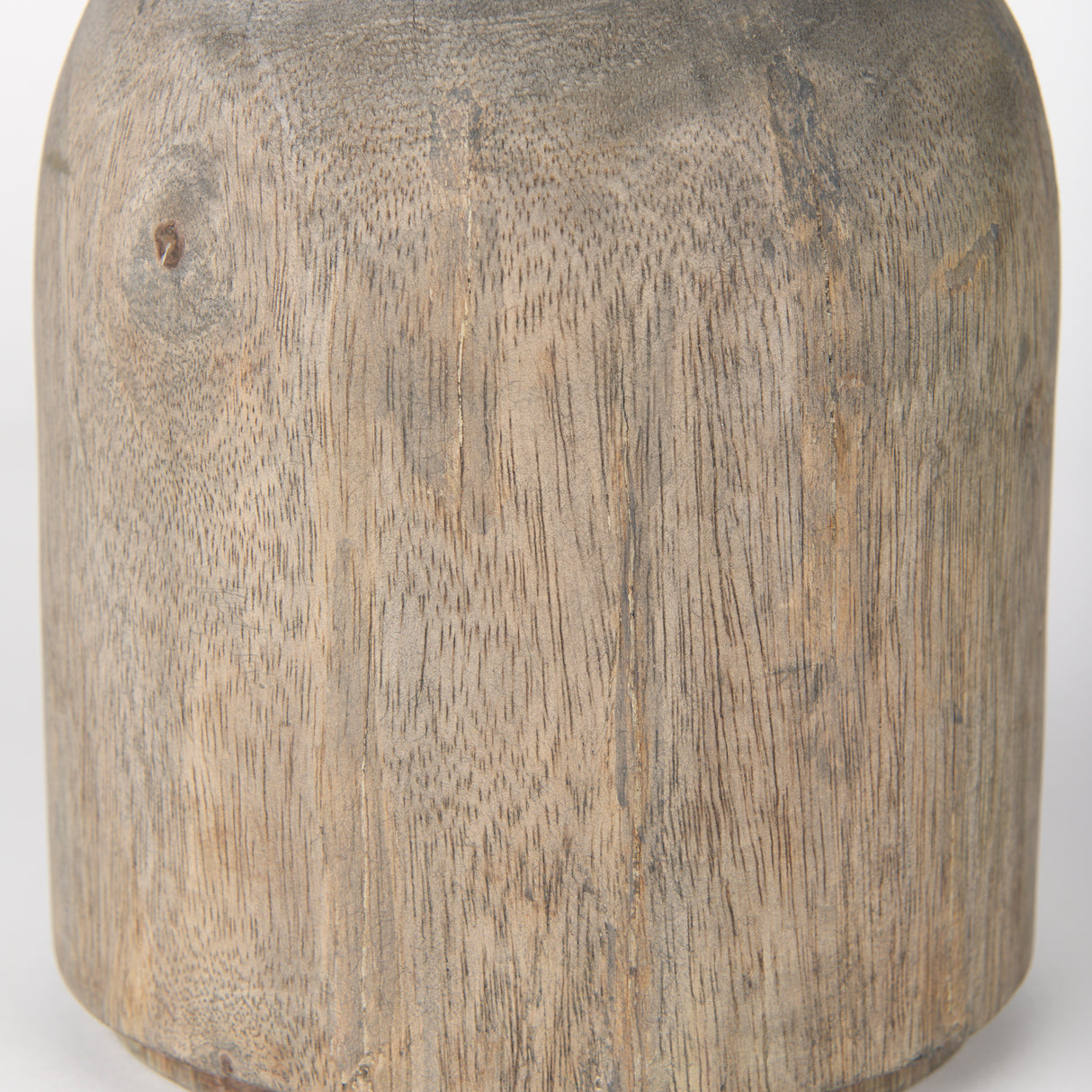 Knox Short Gray-Wash Wood Decorative Object from Mercana - Luna Furniture