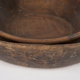Nikita Set of 2 Large Medium Brown Reclaimed Wood Bowls from Mercana - Luna Furniture