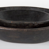 Nikita Set of 2 Large Black-Brown Reclaimed Wood Bowls from Mercana - Luna Furniture