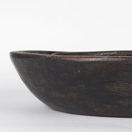 Nikita Set of 2 Large Black-Brown Reclaimed Wood Bowls from Mercana - Luna Furniture