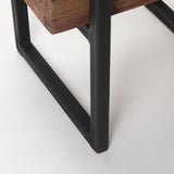 Jadine Set of 2 Medium Brown Wood w/ Black Metal Rectangle Frames from Mercana - Luna Furniture