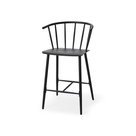 Colin Black Metal Counter Stool from Mercana - Luna Furniture