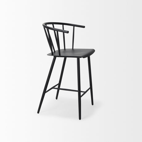 Colin Black Metal Counter Stool from Mercana - Luna Furniture
