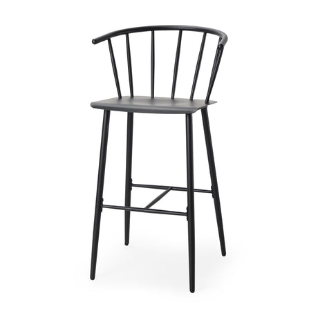 Colin Black Metal Bar Stool from Mercana - Luna Furniture